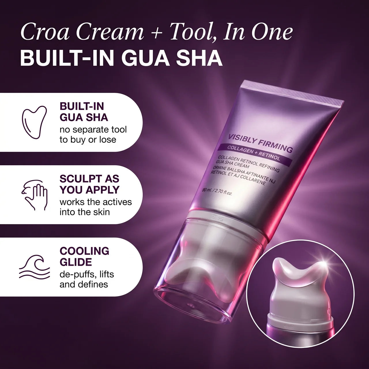 Defyne Firming Cream with Gua Sha Applicator
